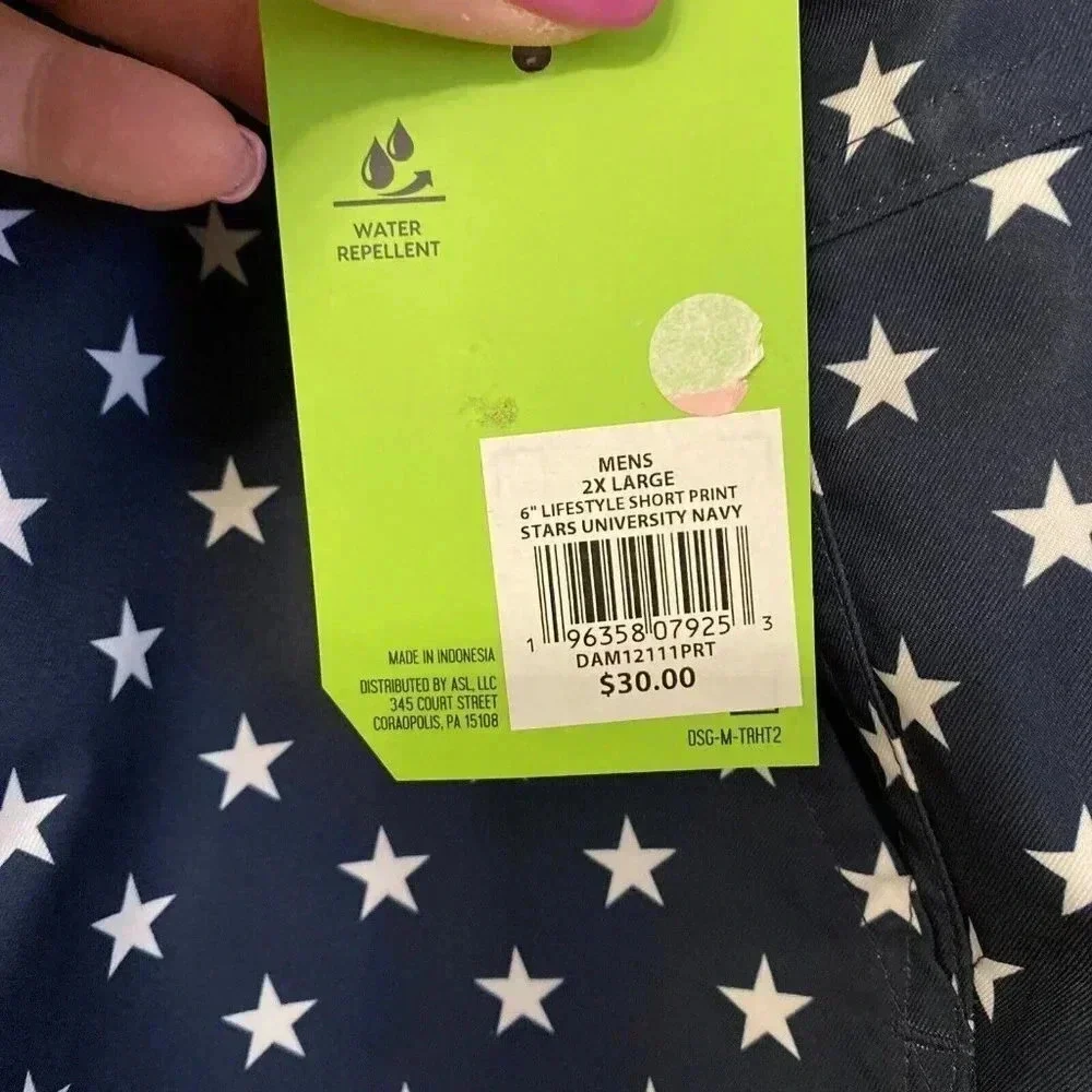 DSG Dicks Sporting Goods Mens Athletic Training Swim Shorts Stars Patriotic 2XL